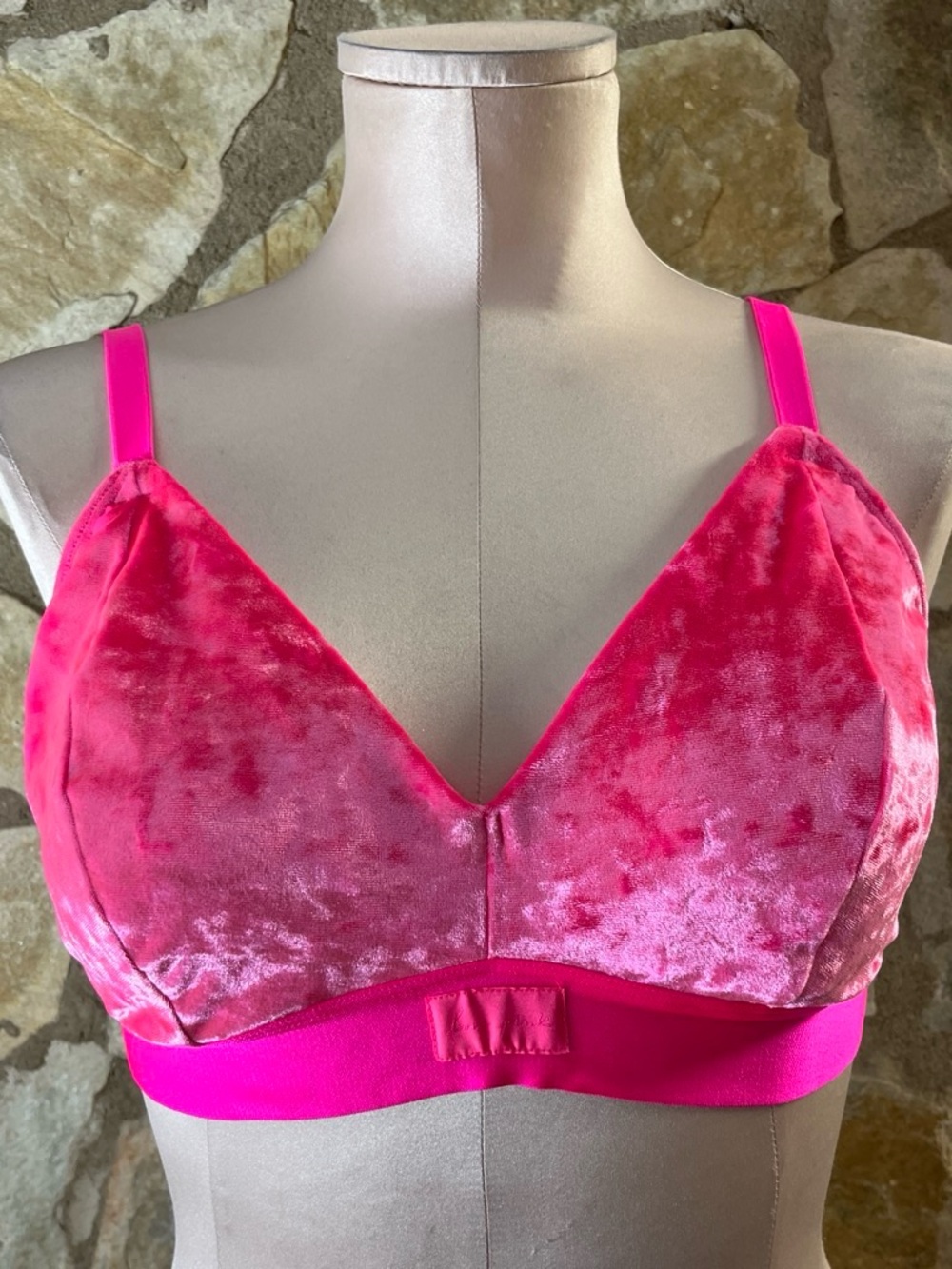 Victoria’s Secrets Hot Pink Velvet Bralette